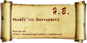 Hodács Bernadett névjegykártya
